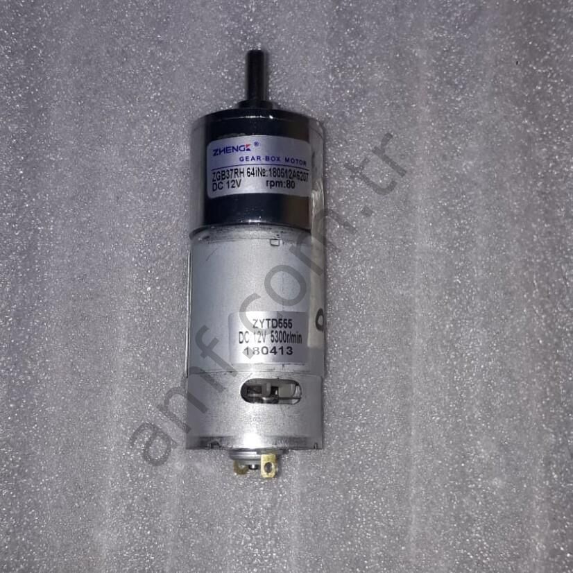 Gear&Motor12Volt 80Rpm_ZYTD5500&ZGB37RH Dino Battle, Redüktörlü Motor,12V 80Rpm_ZYTD5500&ZGB37RH