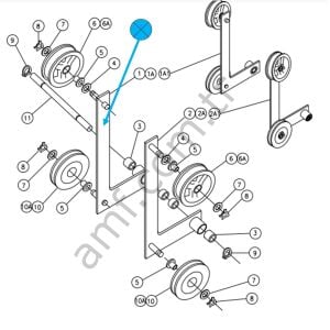 Arm Asm Weld LH (070-011-530 )_070011531 Pbl, Top Asansörü Ara Kayış Mekanizması Kolu, 1 Nolu Makine İçin