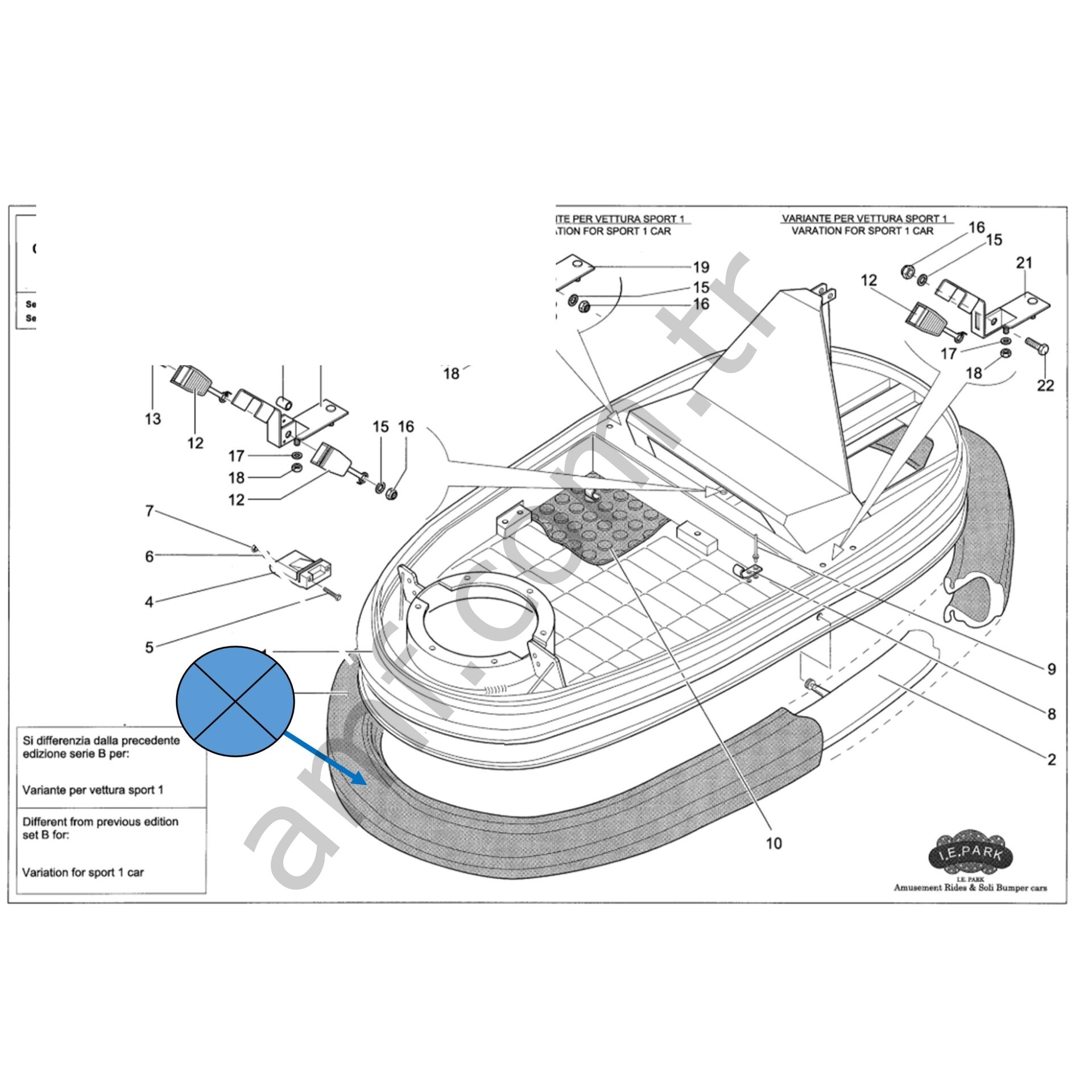 Bumper Tyre For Mid Size_2C001000010 Iepark Bumper Cars, Orta Boy Dış Lastik