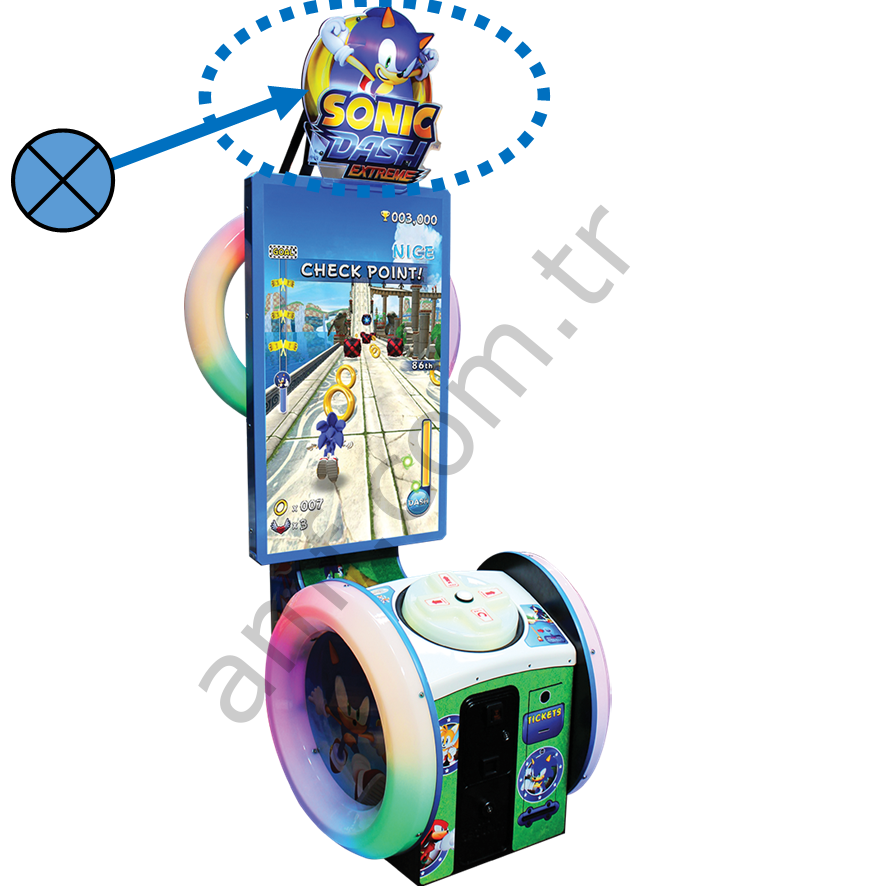 Sonic Dash Extreme, Panel Header Front__SND-0505UK Sonic Dash Extrem, Üst Kafa Pleksi Pano