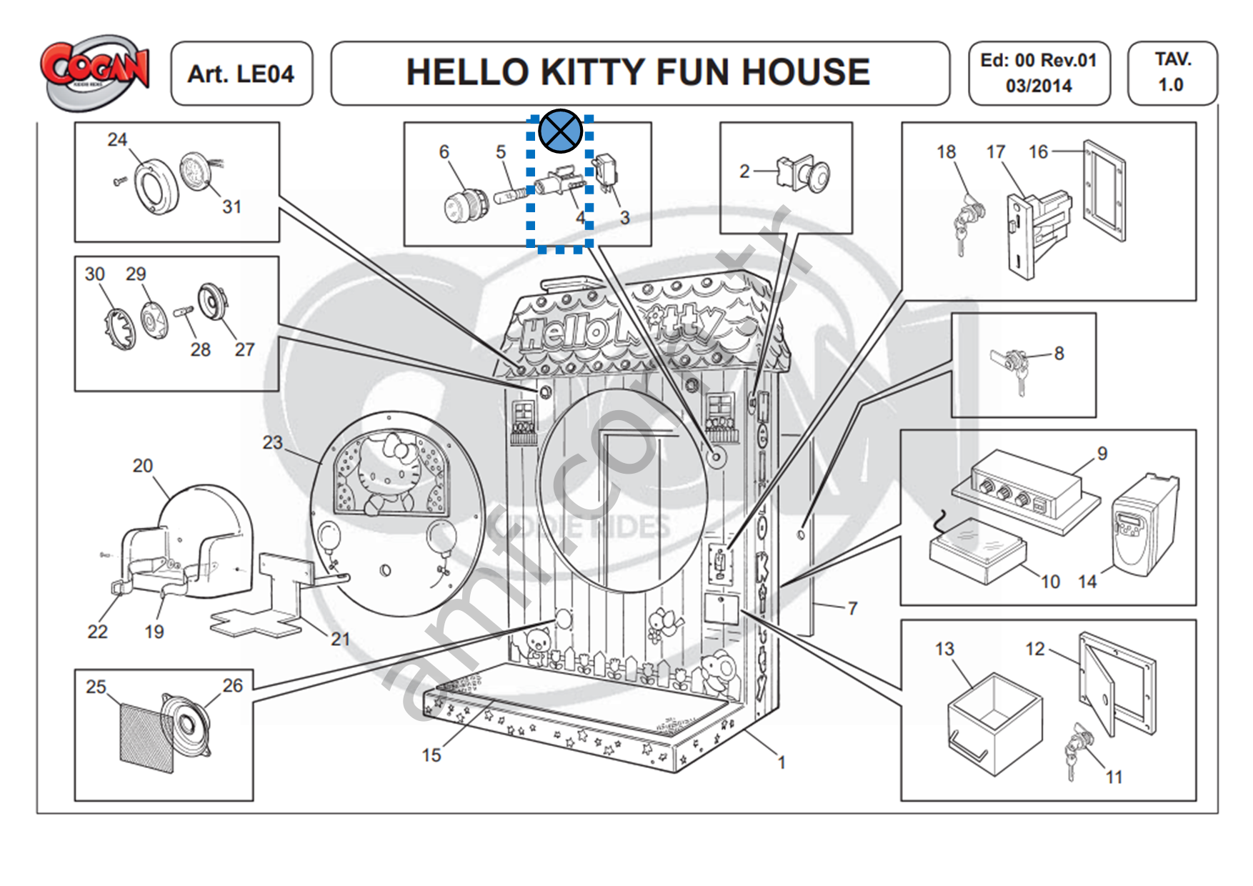 Nr.04 Complete Fx Led Hello Kitty Fun House, Led Tutucu