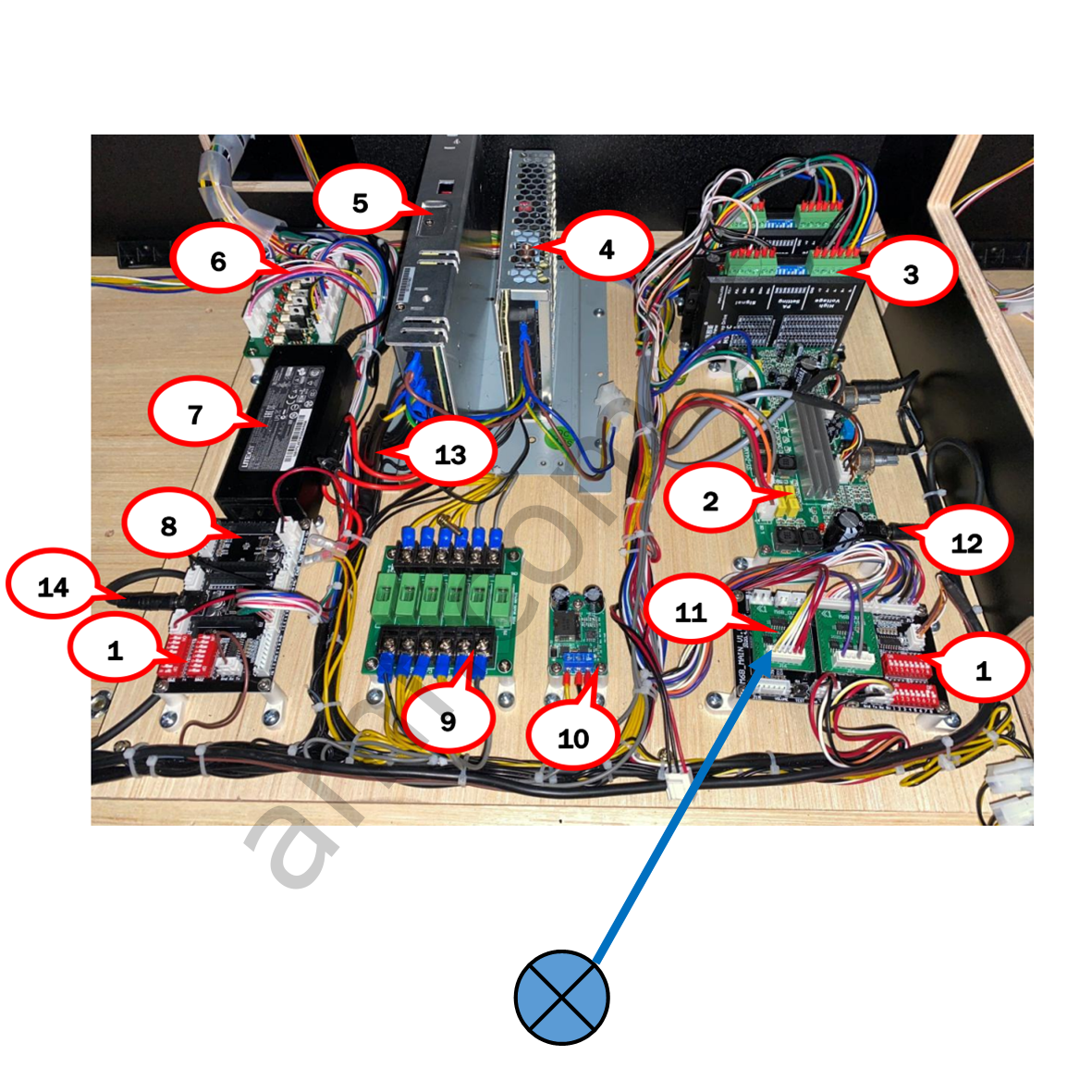 M6B Out Board_E112-0187-00/297.9.2011004 Elevator Action M6B Çıkış Kartı
