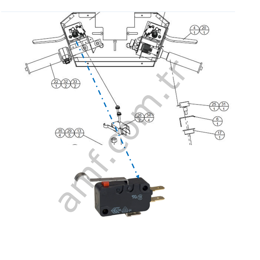Micro Switch_1.4.SW303011 Storm Rider, Apex Rebel, X, Sviç_D3V-014-1C23