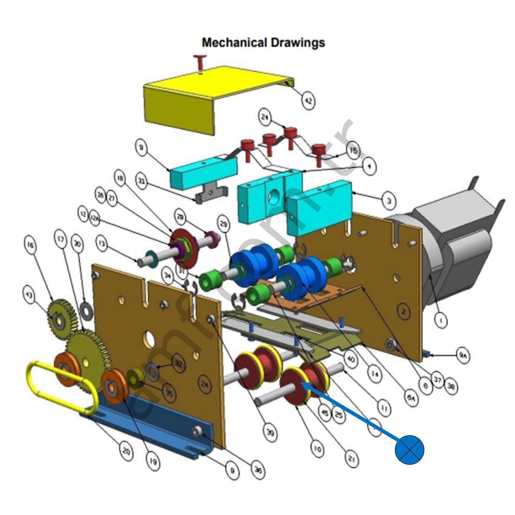 Deltronic, Drive Roller_ROLR-DRIVE-TE/ Ticket Eater, DL-5000, DL-9000, Tahrik Silindiriri, Makara