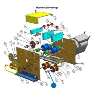 Deltronic, Drive Roller Shaft_SHFT-DRVRLR/TE/ Ticket Eater, DL-5000, DL-9000, Tahrik Kasnağı Mili, Şaft