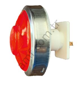 Stainles Steel Lamb Holder D.50 W/O Pulb Red_0341R Paslanmaz Çelik Lamba Tutucu, Kırmızı