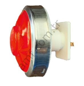 Stainles Steel Lamb Holder D.50 W/O Pulb Red_0341R Paslanmaz Çelik Lamba Tutucu, Kırmızı