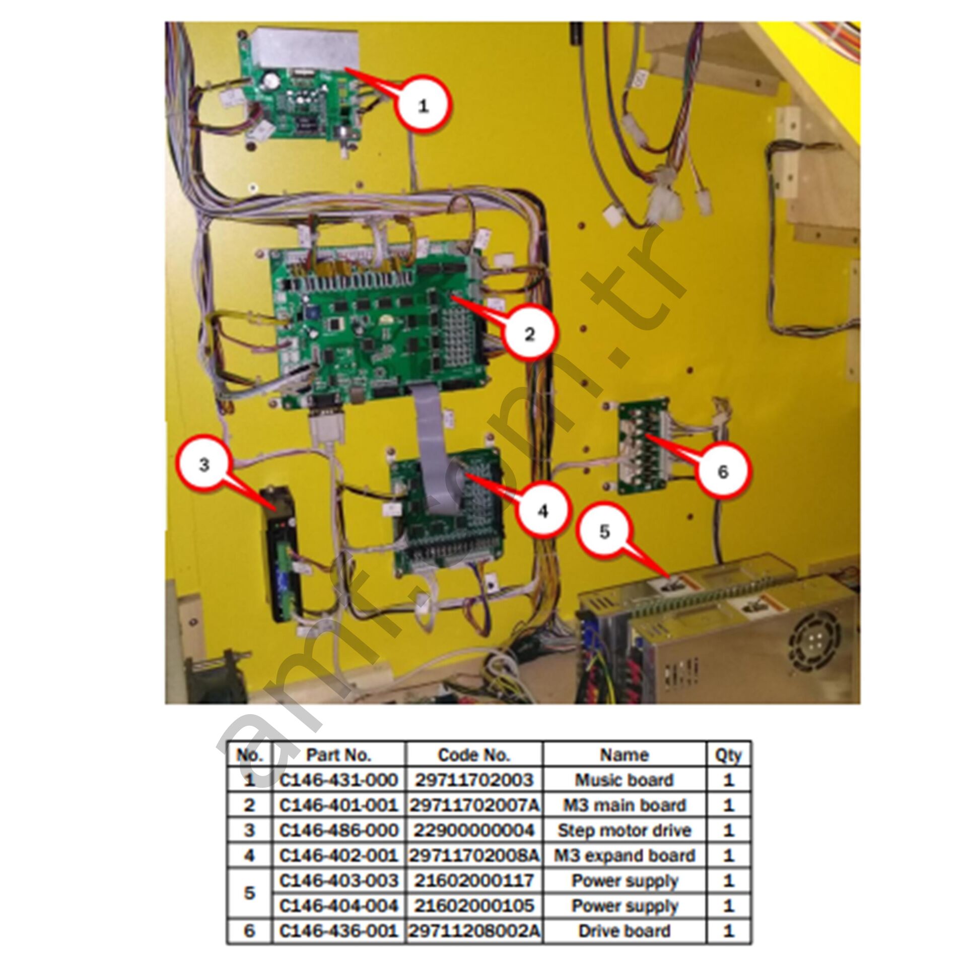 M3 Board_29711702007A/C146-401-001 Coconut Bash Main Board M3