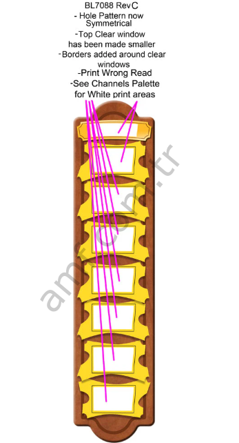 Plaque Control Panel Score Chart_BL7088 Down The Clown, Score Pleksi