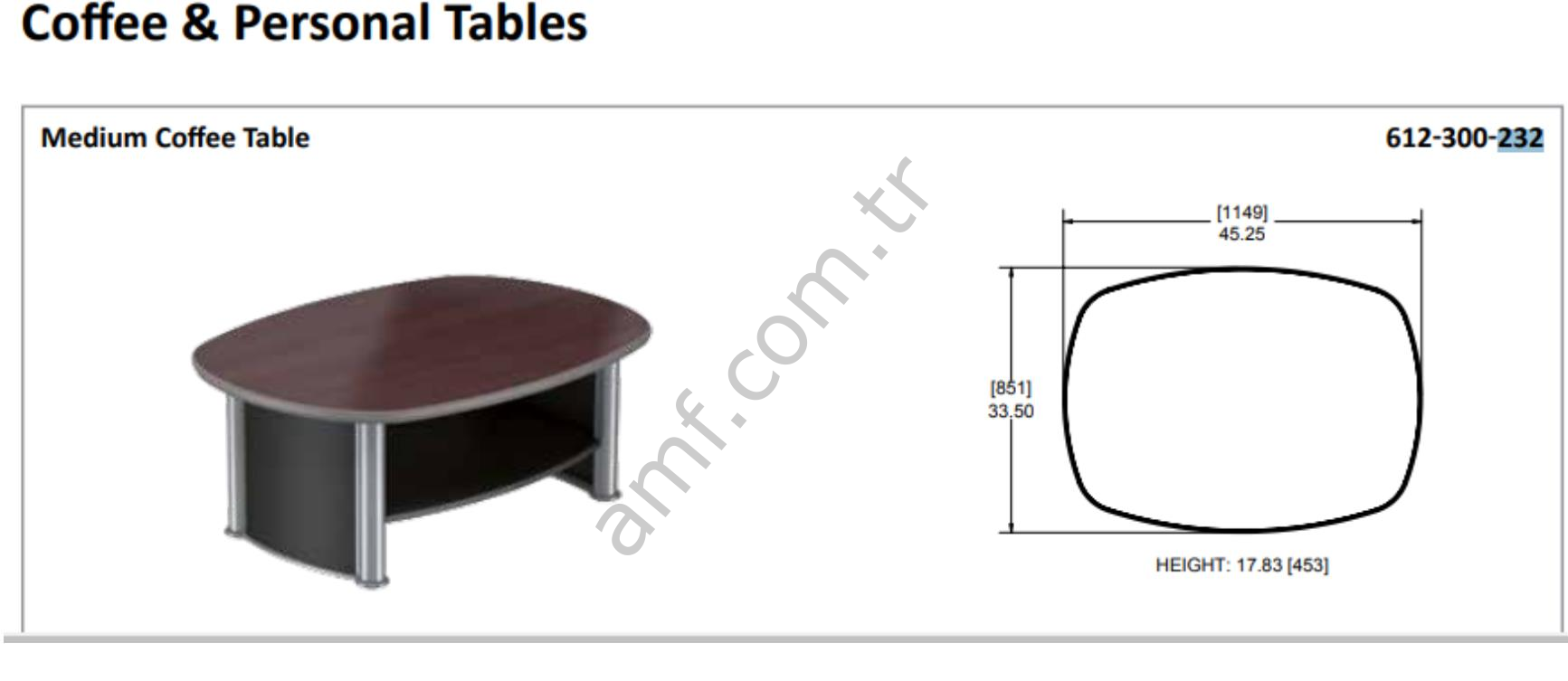 Medium Coffee Table_612300232 Harmony Mobilya, Orta Boy Masa