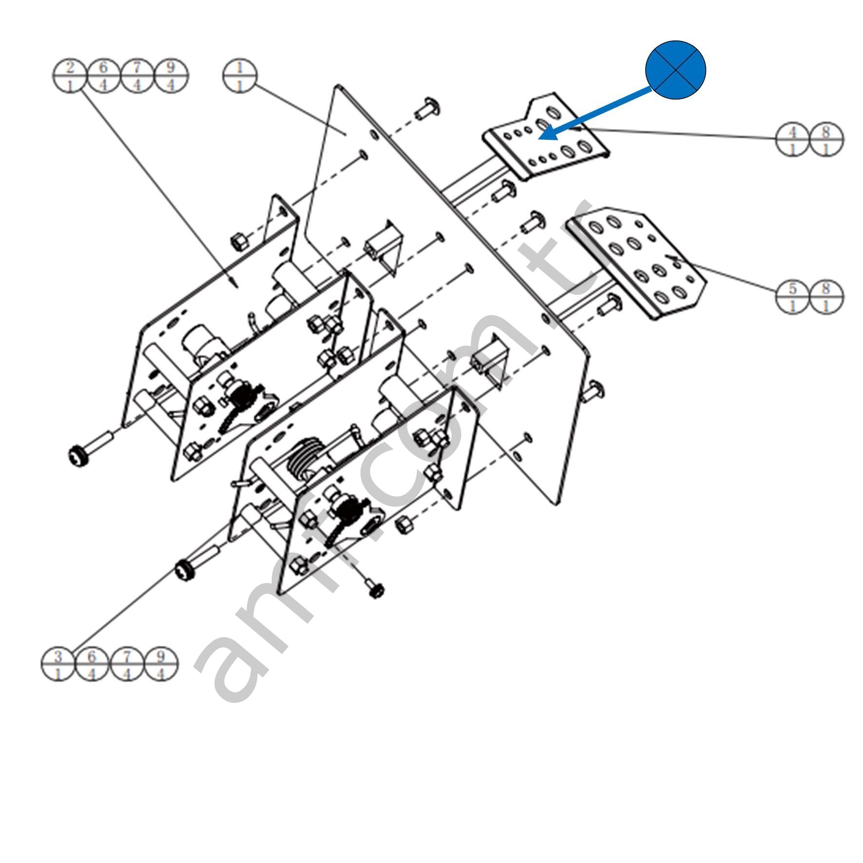 Brake Component Assm._SRH-0900A02 Storm Racer, Firen Pedalı