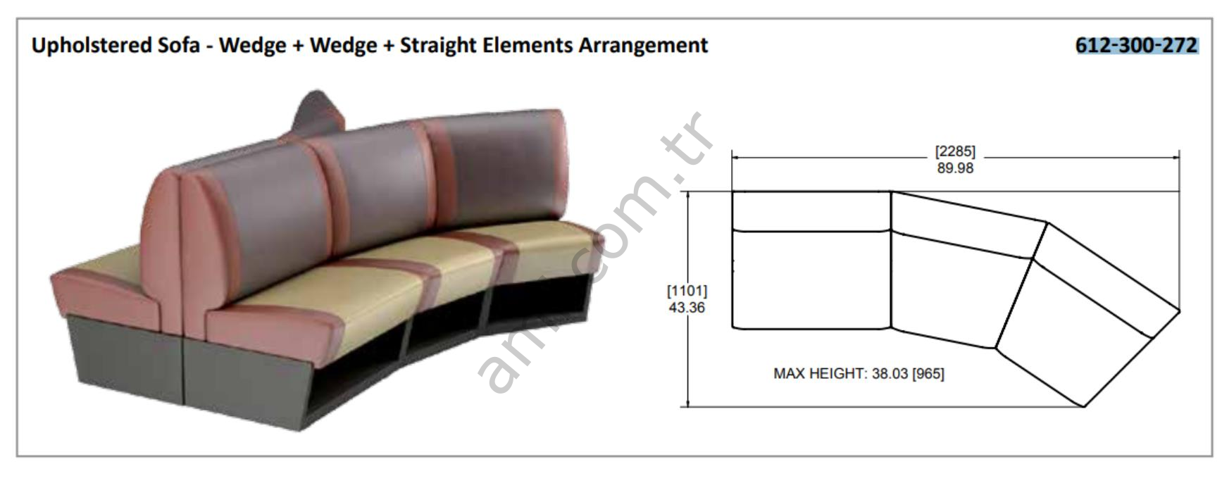 Upholstrd Sofa 2 Wedge,Straight Elements_612300272 Harmony Mobilya, 3 Lü Oturma Gurubu