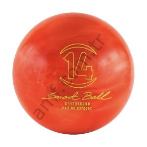 Bowling Ball, Ure Pearl 14Lbs, Large Hole, Tanger QubicaAMF Bowling Topu 14 No, Büyük Delik, Mandalina Rengi