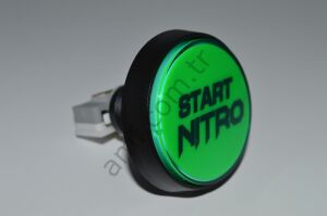 Round Green Start Nitro Button_702-00097-01 Super Bikes 3, Start Nitro Butonu, Yeşil