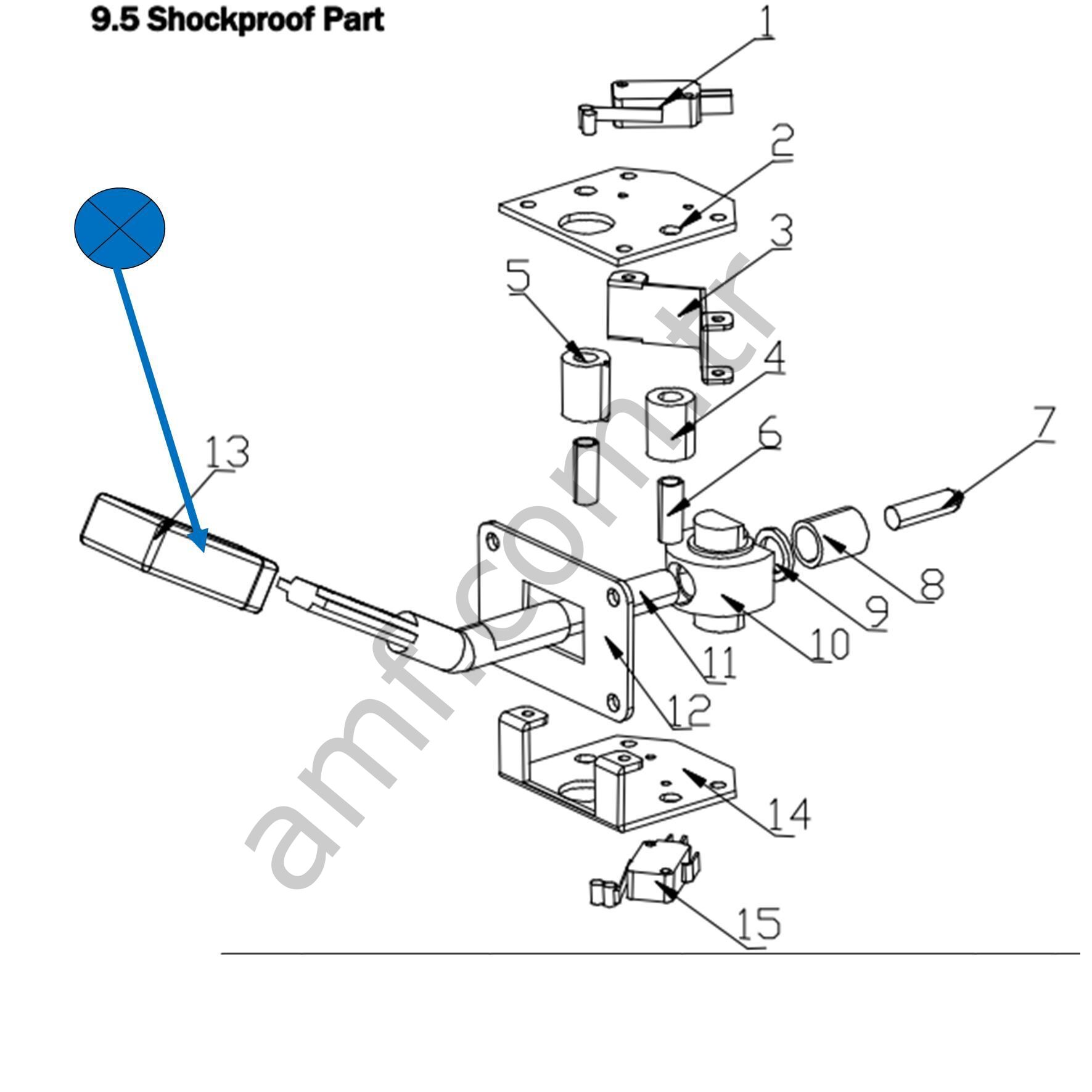 Super Big Rig, Handle Suit 1_S127-179-000 Super Big Rig, Silecek ve Sinyal Kolu