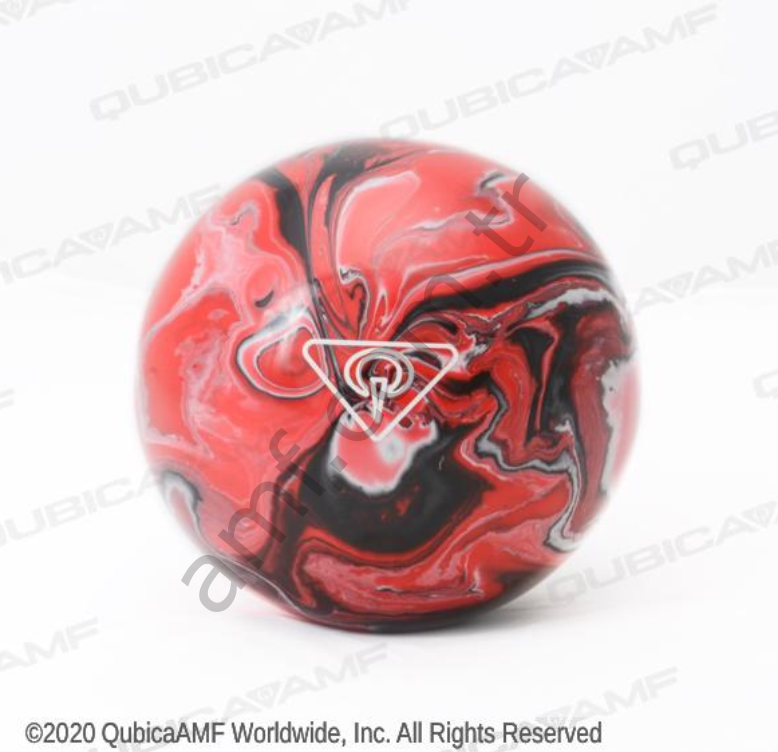 Swirl Red/Black/White, Bowling Ball 4.7'' Mini Bowling Topu, Çap: 4.7'' & 119.38mm, Hw66 & Duck Pin Bowling