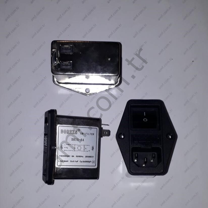 Emi Filter Power On Off Module DBI5-6Amper Elektrik Şebekesi Malzemeleri, DBI5-6Amper