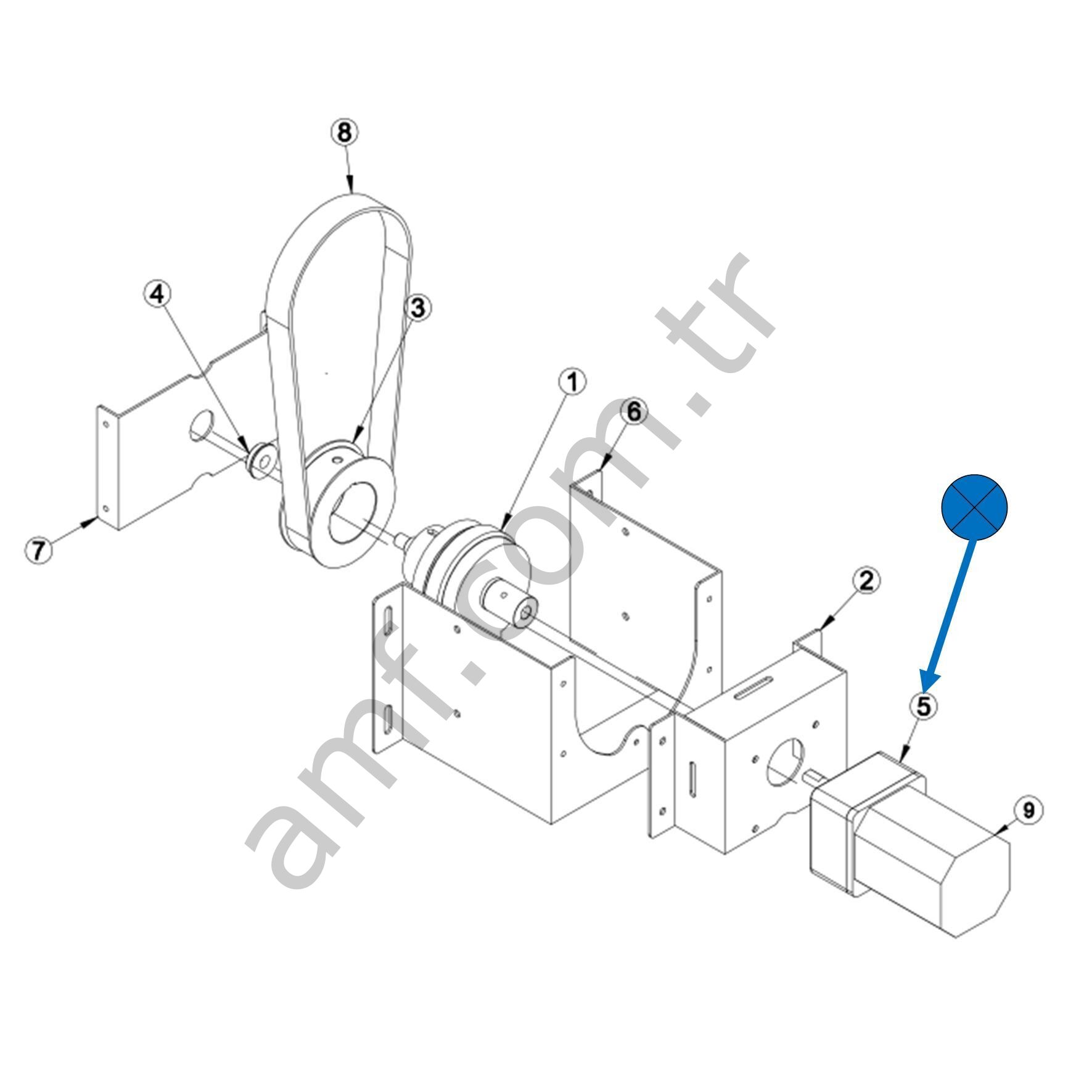 Magicians Wheel, Gearbox K6G-100:1_MZZZ0MOS010 Magicians Wheel, Redüktör