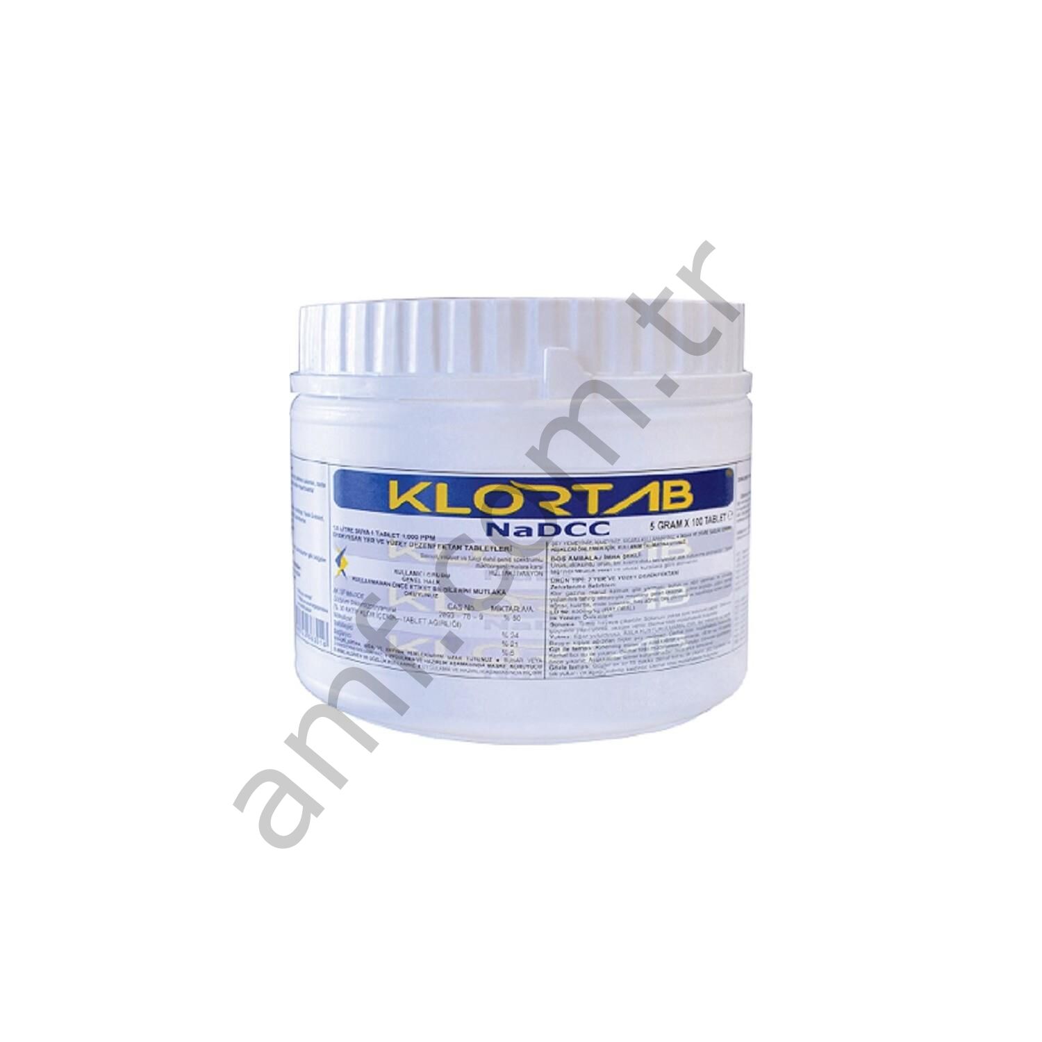 Klortab Nadcc Dezenfektan 100x5Gr Tablet Oyun Havuzu Topu Yıkama Tableti, 500Gr=100x5Gr