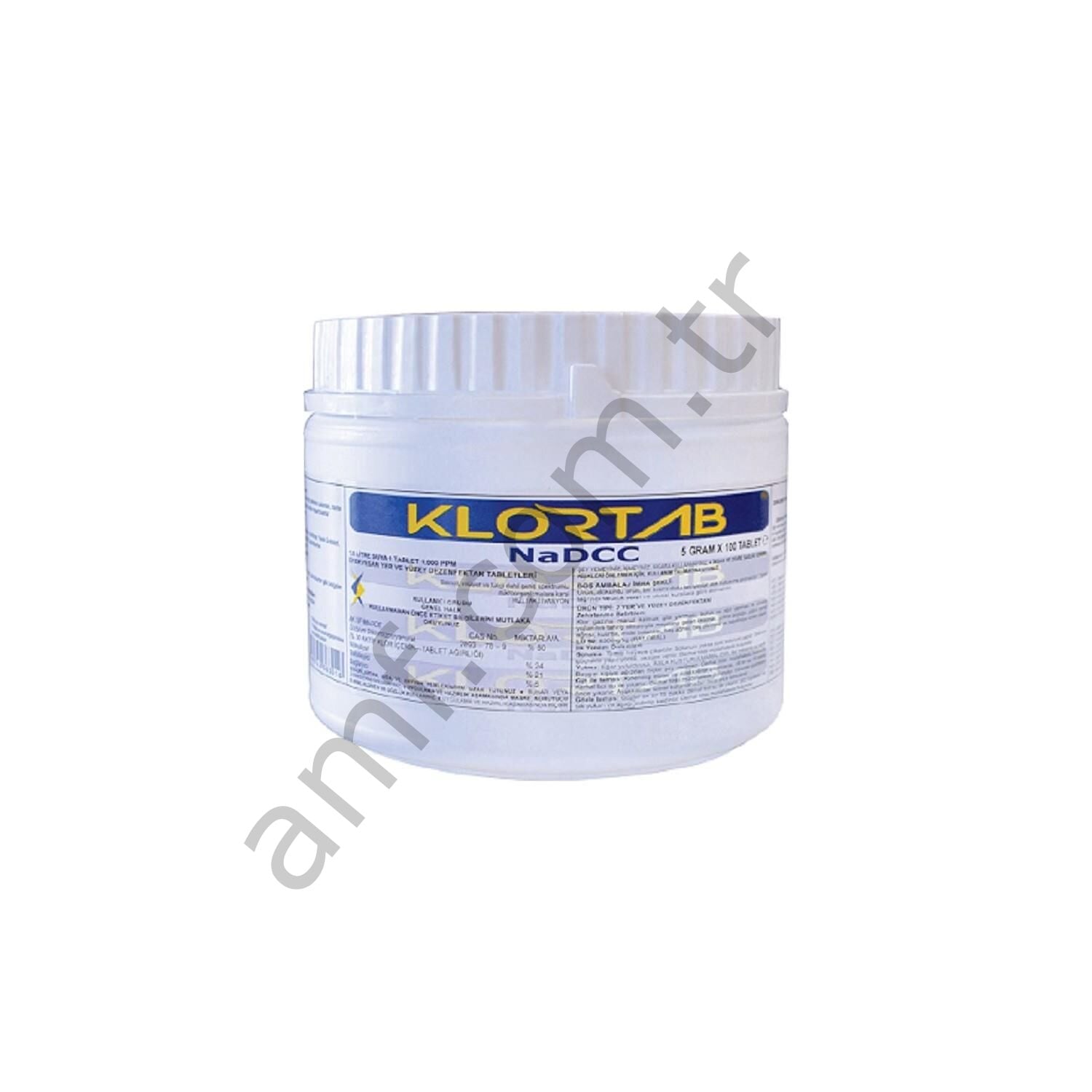 Klortab Nadcc Dezenfektan 100x5Gr Tablet Oyun Havuzu Topu Yıkama Tableti, 500Gr=100x5Gr