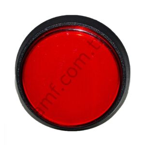 2'' Red Dome Button With/Swich-Led_41-AP-395-RED Jurassic Park Dx, Kırmızı Dış Bükey Buton, 2''