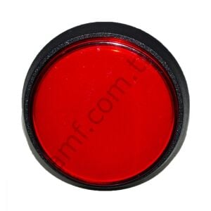 2'' Red Dome Button With/Swich-Led_41-AP-395-RED Jurassic Park Dx, Kırmızı Dış Bükey Buton, 2''