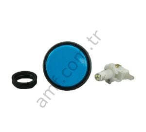 2'' Blue Dome Button With/Swich-Led_41-AP-395-BLU Jurassic Park Dx, Mavi Dış Bükey Buton, 2''