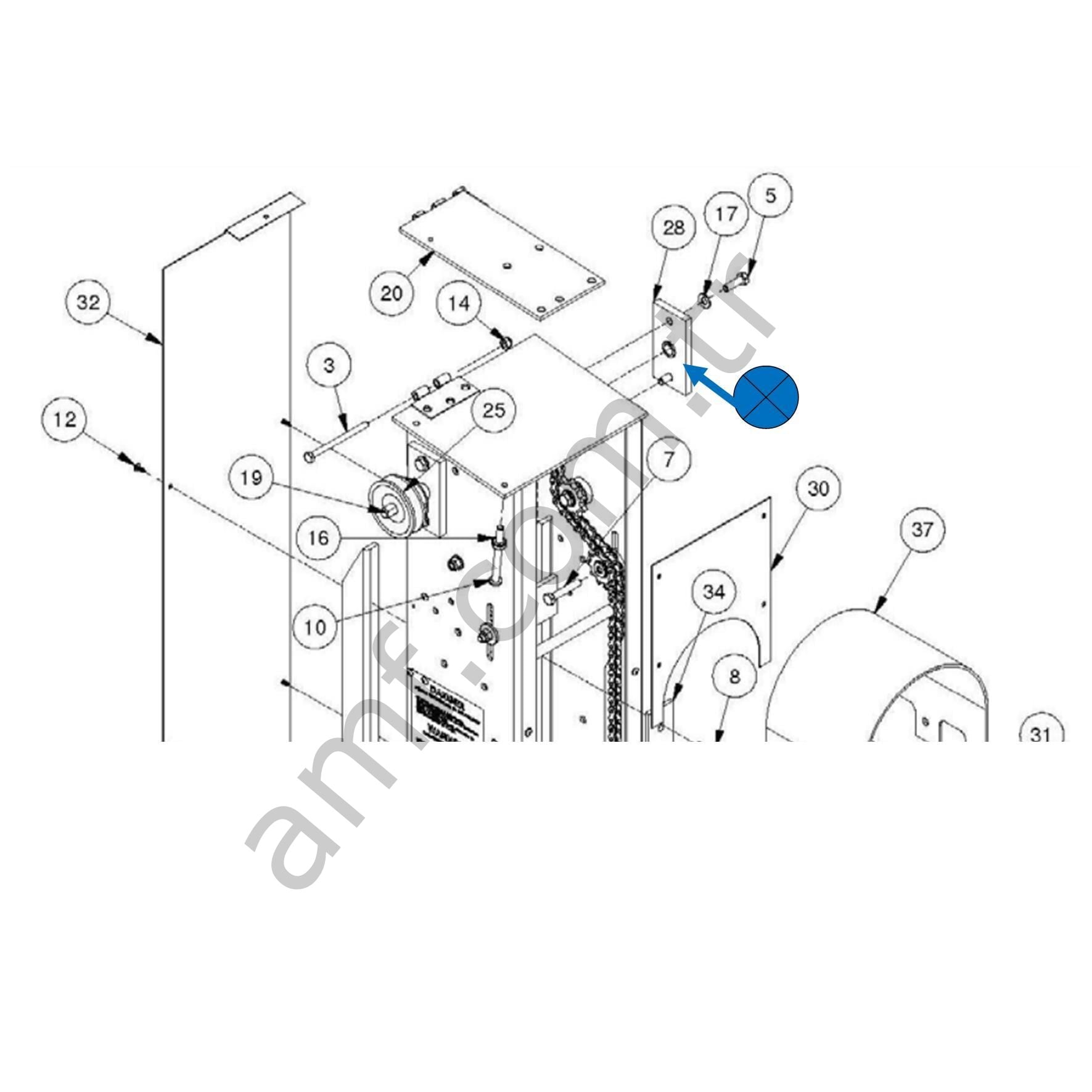 Hw66, Steel Bearing Block__M-0700-67 Hw66, Top Asansörü Üst Şaft Yatağı