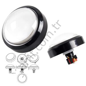 100mm Çap, Beyaz, Dış Bükey Button Buton Beyaz 100mm Dış Bükey Sviçli