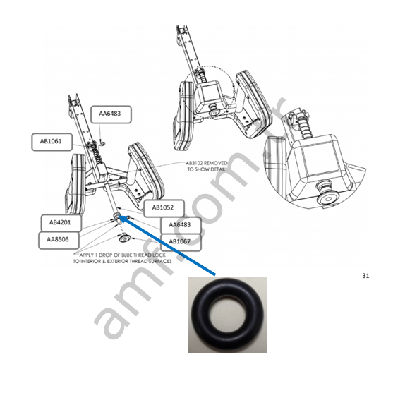 O-Ring 2-309N700_AB4201 Angry Birds, Top Çekme Mandalı Darbe Sönümleyici Lastik Halka