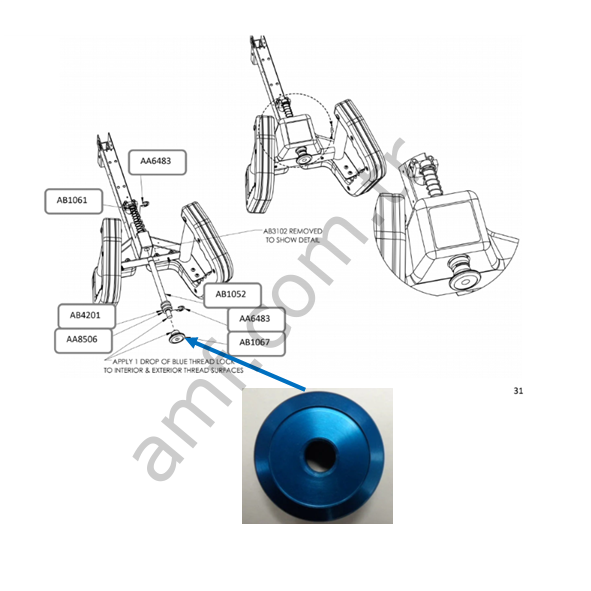 Plunger Knob_AB1067 Angry Birds, Top Fırlatma Tutamacı