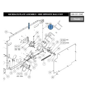 KickPlate Weldment 7Pin Side Odd_088001591 Edge Deliksiz Yanak, 1 Nolu Makine