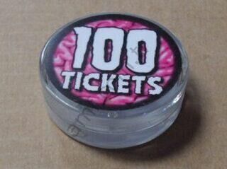 Decal, Bonus Puck 100 Points Blue Zombie_ZS7183 Zombie Snatcher, Bonus Puck 100 Sticker