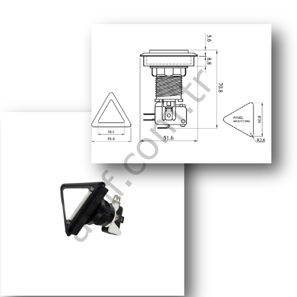 Triangle Button Left&Right_ATV-0112H01 Atv Slam, Yön Butonu Üçgen Buton