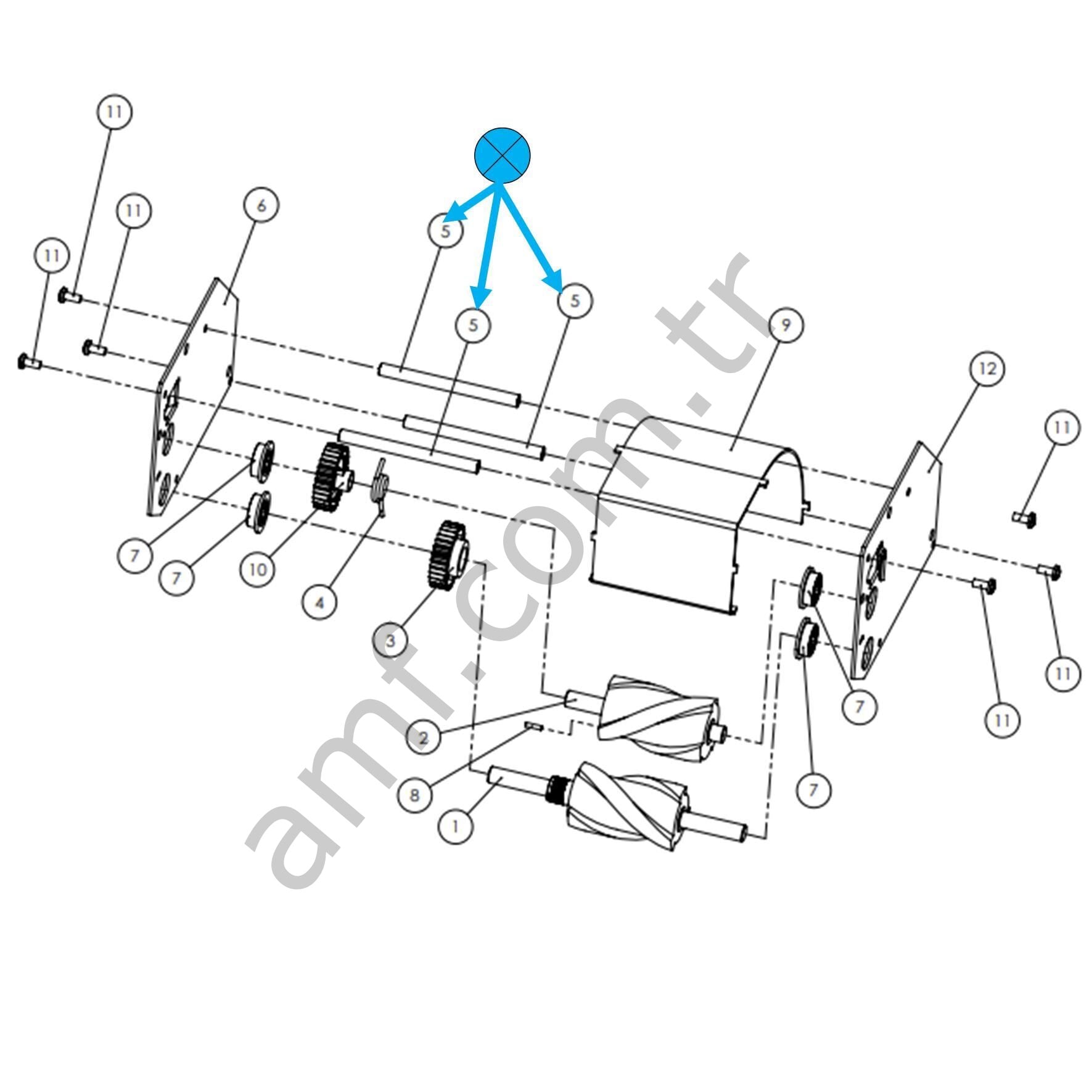 Ticket Cutter Spacer_087SCM014 Ticket Station, Aralayıcı