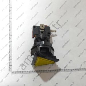 Üçgen Buton, Sarı, 44x44x44mm