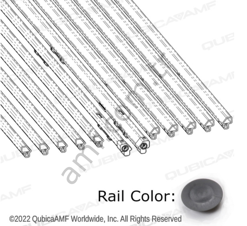 Durabowl Hyper Upgrade Rail Kit_612321447-HYP Bumper, Ray Plastik Çıtaları Değişim Kiti, 1 Hatlık Hyper Grisi