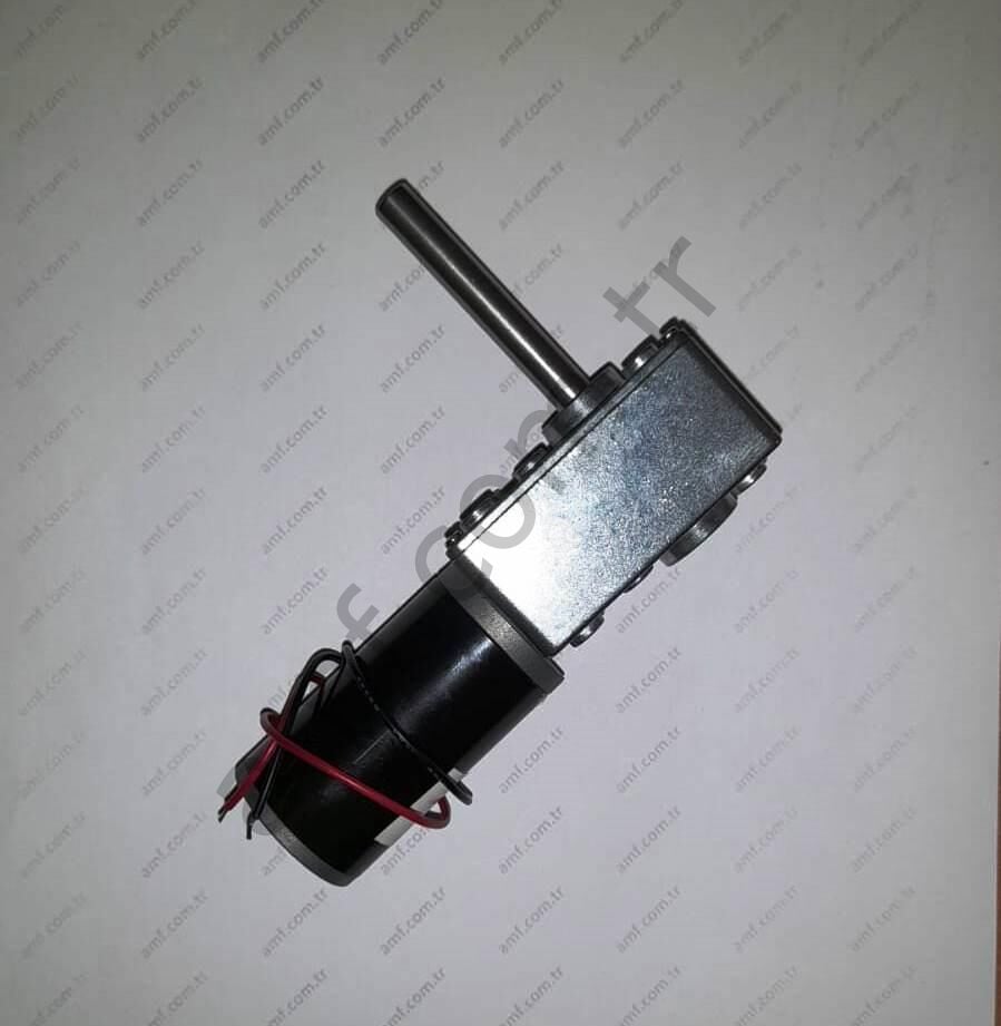 Gear&Motor 12Volt 16Rpm Long Shaft_31ZY--4058 Redüktörlü Motor, 12V 16Rpm Uzun Şaftlı, 50mm Şaft 8mm Kalınlık