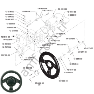 Active Steering Wheel Asy 270 Deg._50-0102-08 Daytona, X, Komple Direksiyon, Tam Takım Set, 270 Derece