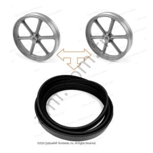 Pbl Belt & Pulleys Kit_ 610088061 Pbl Kasnak ve Kayış Seti, 1 Kayış ve 2 Kasnak (1 Adet 088-001-233 ve 2 Adet 000-024-661)