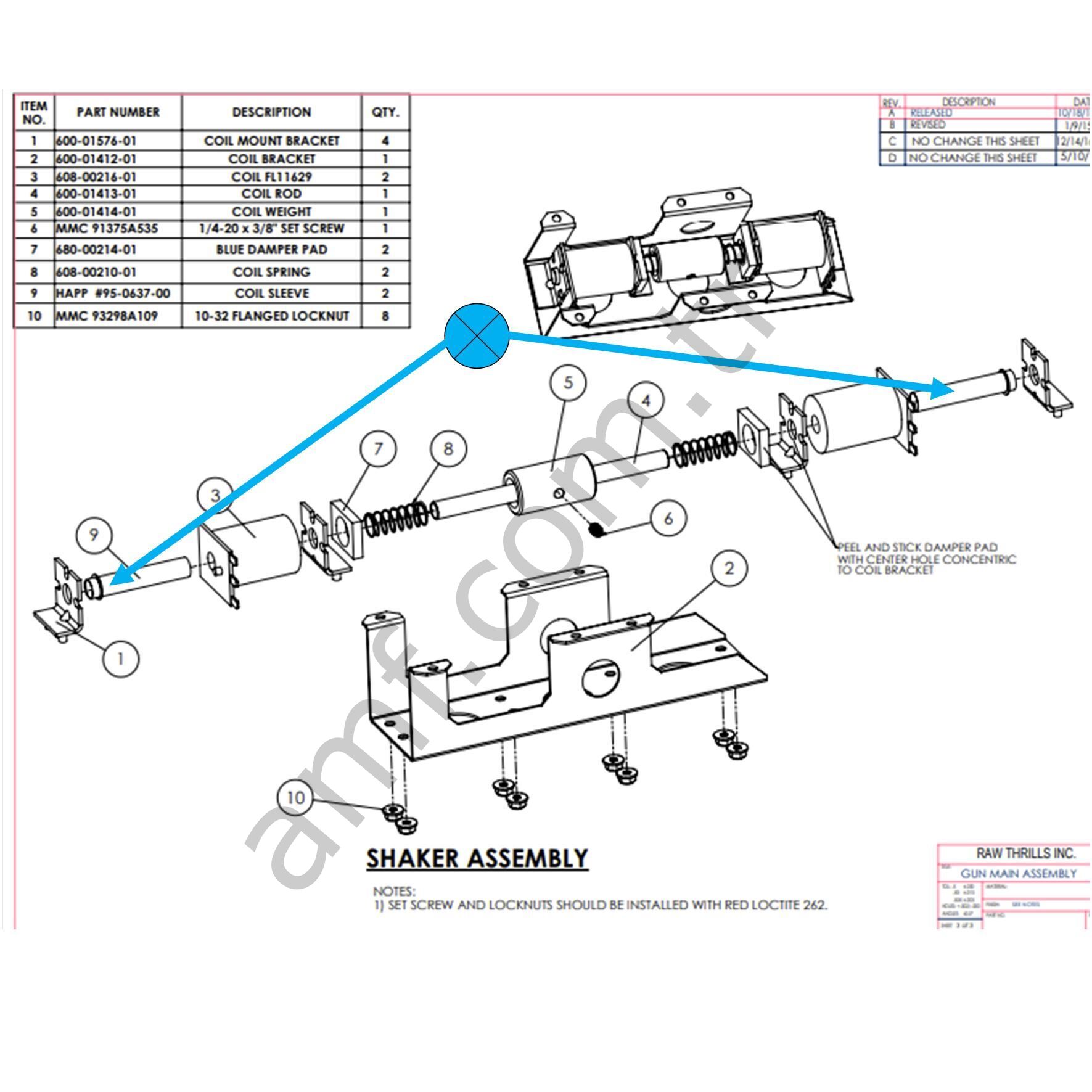 Coil Sleeve_HAPP_95-0637-00 Jurassic Park, Silah Bobin Şaftı İçin Aralayıcı