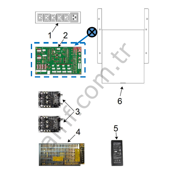I/O Board 4 Players/Motors Ver.5._ADR-04-1003-RHW Tomb Raider, I/O Kartı