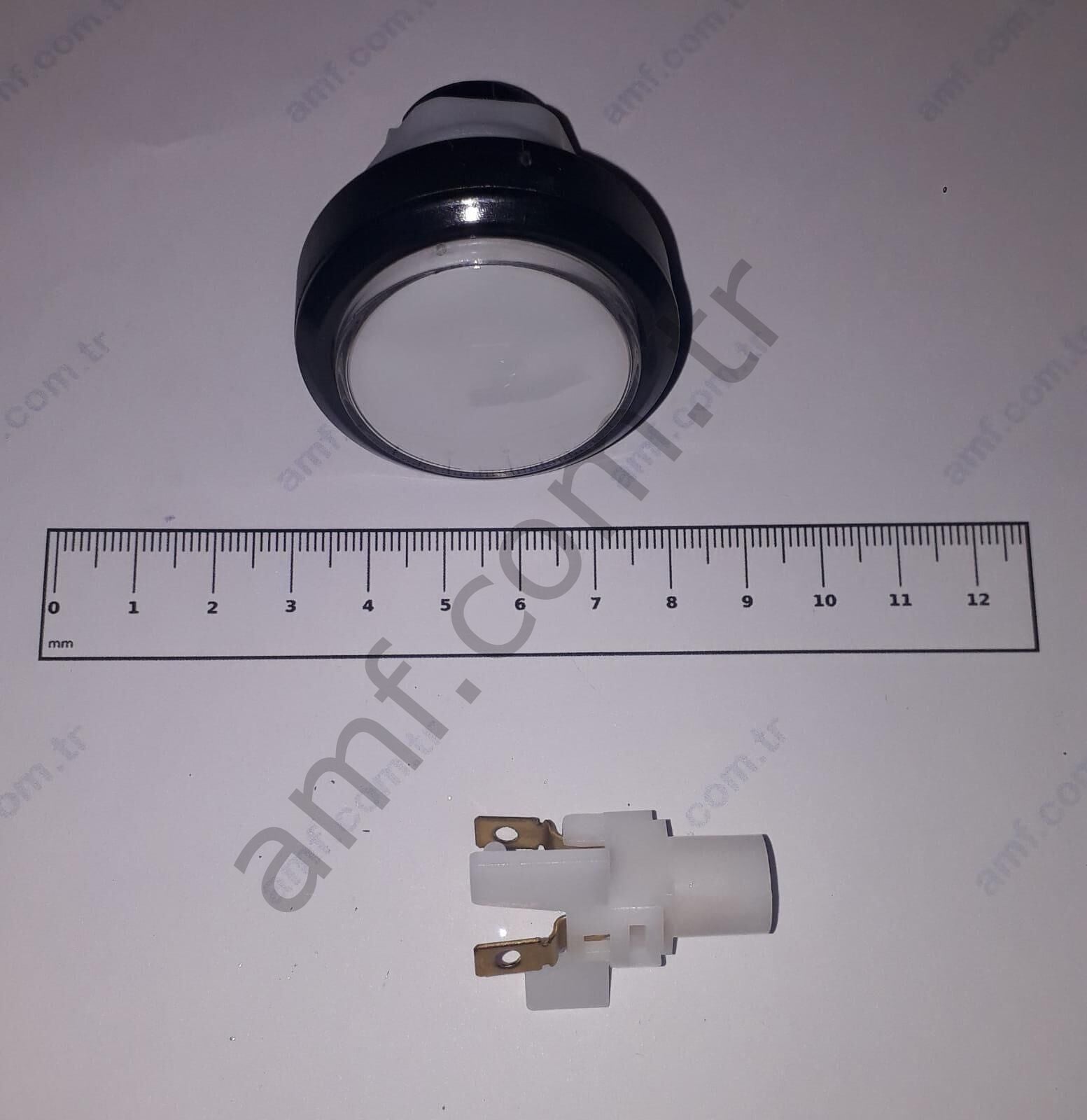 Button Flat,White 45mm_S124-450-000/22401030006 Safari Ranger, Beyaz Buton, 45mm, Beyaz, Flat