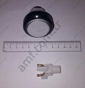 Button Flat,White 45mm_S124-450-000/22401030006 Safari Ranger, Beyaz Buton, 45mm, Beyaz, Flat