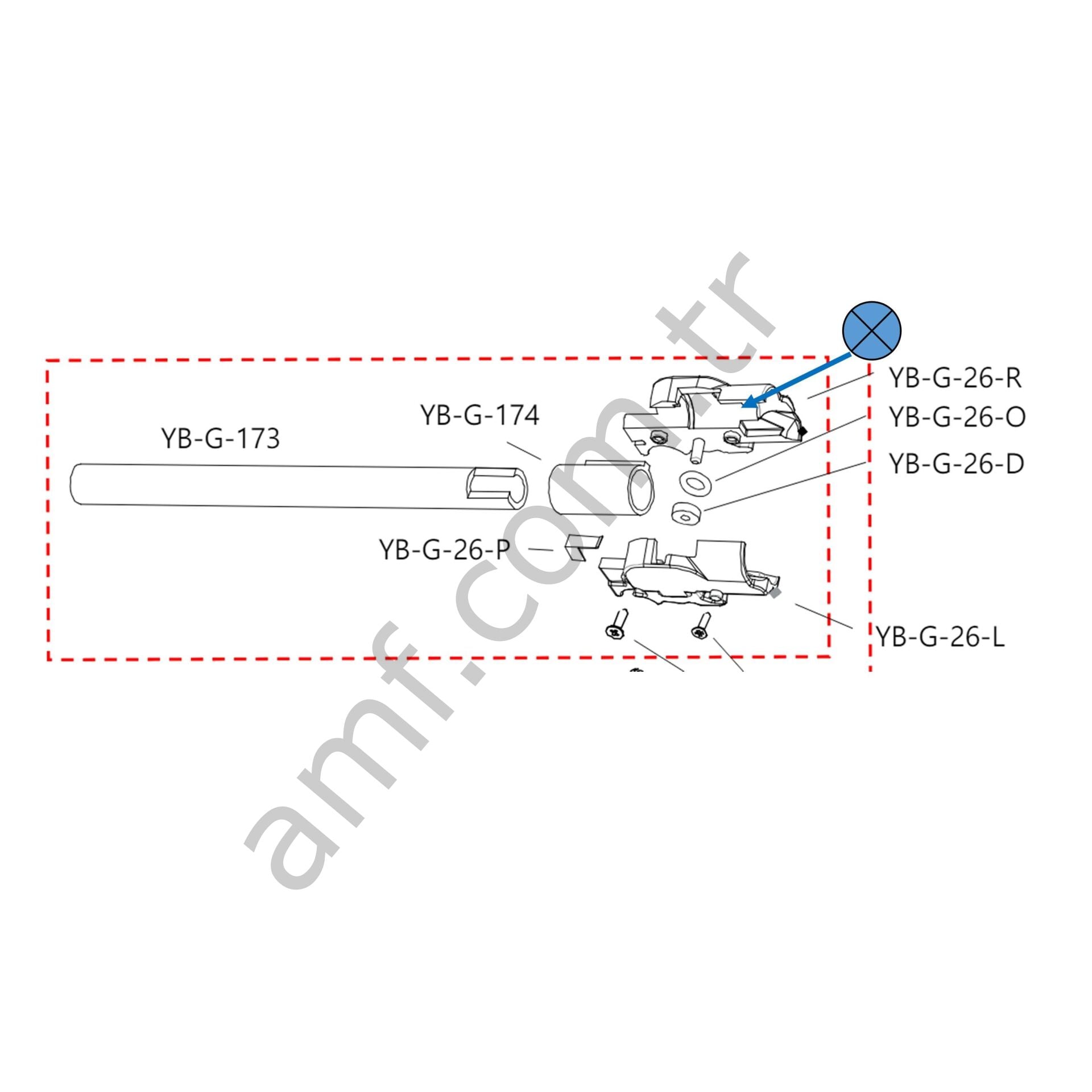 On Point Gun Hold-Up Chamber Cover- Left_YB-G-26-R On Point Silah Tutma Bölmesi Kapağı - Sol