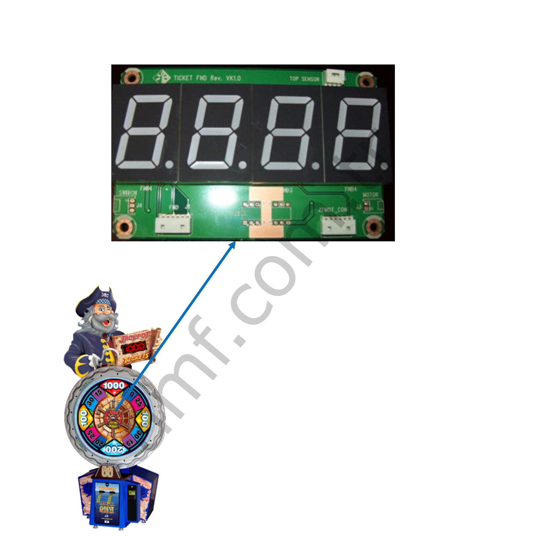 Treasure Quest Center Wheel Display _VW2033X Treasure Quest, Çark İç Displayi, Küçük