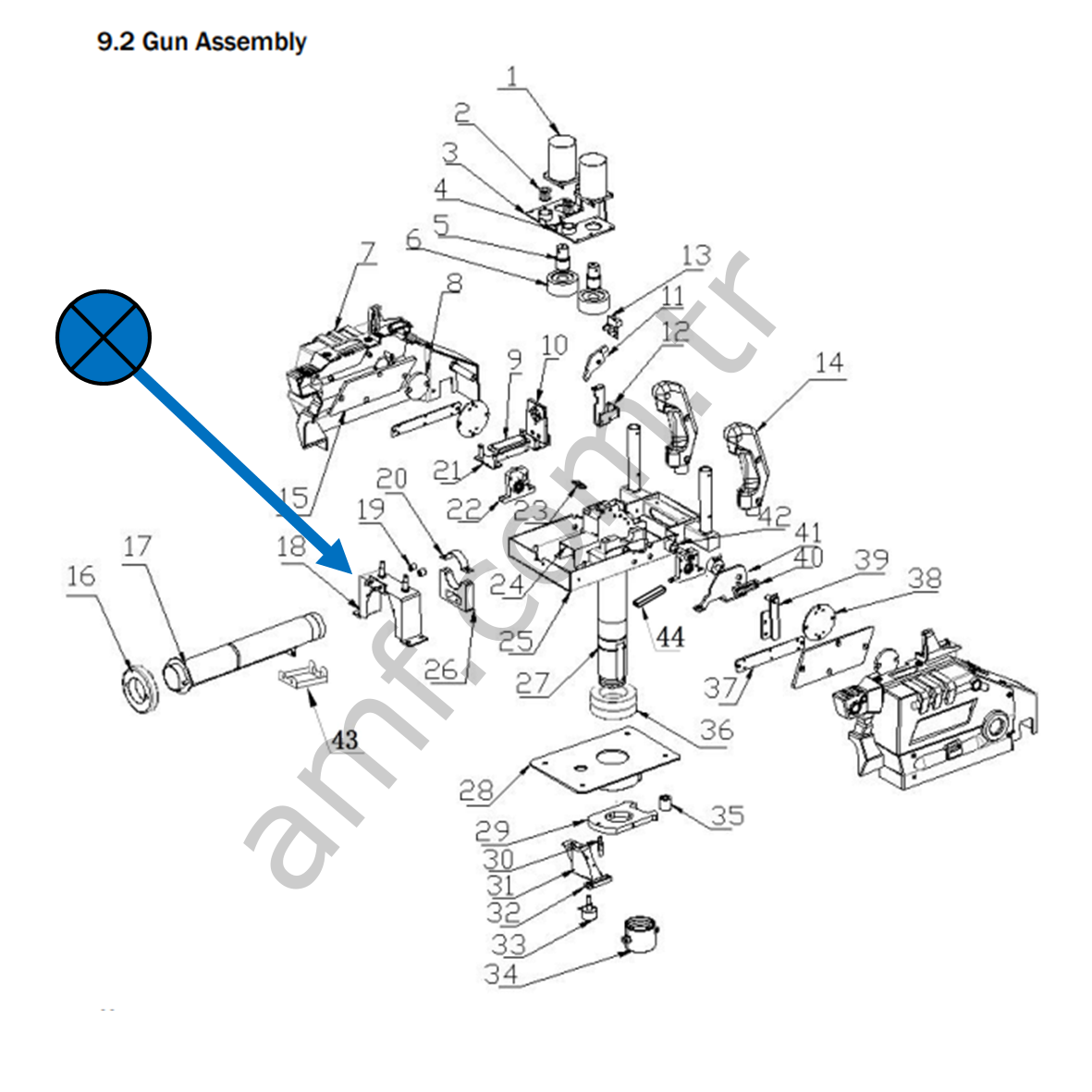 Shoot Ball Motor Bracket_Z116-120-000/20241833015 Zombie Night, Top Fırlatma Motor Tutucu