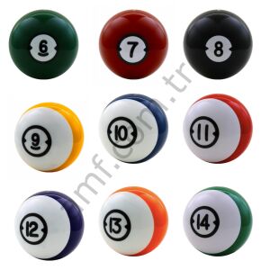 QAMF Billard House Balls 9 Lbs, Medium Hole
