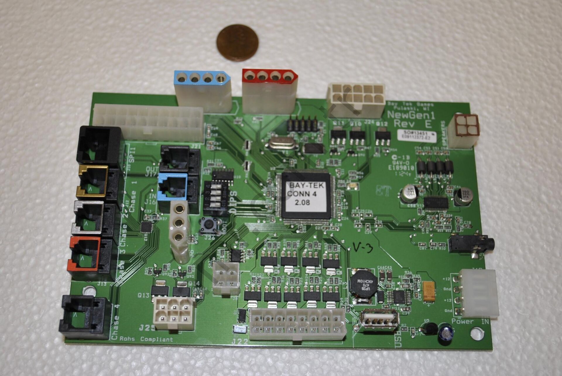 New Gen1 Main Board W/Phone Jack_AANEWGEN1-PJ-C4D Connect Four Delux, IO Kartı