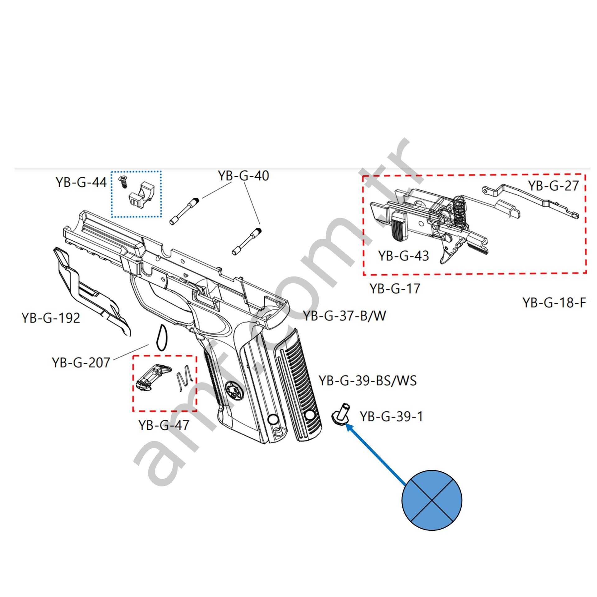 On Point Magazine Fixing Bolt_YB-G-39-1 On Point, Kabze Bağlantı Civatası